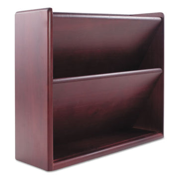 Carver™ Hardwood Double Wall File, Letter, Two Pocket, Mahogany freeshipping - TVN Wholesale